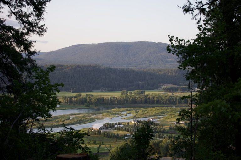 The view down to the valley below the cemetery